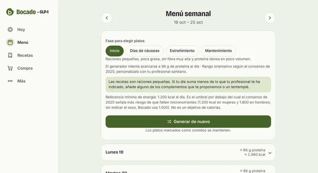 La app en el ordenador